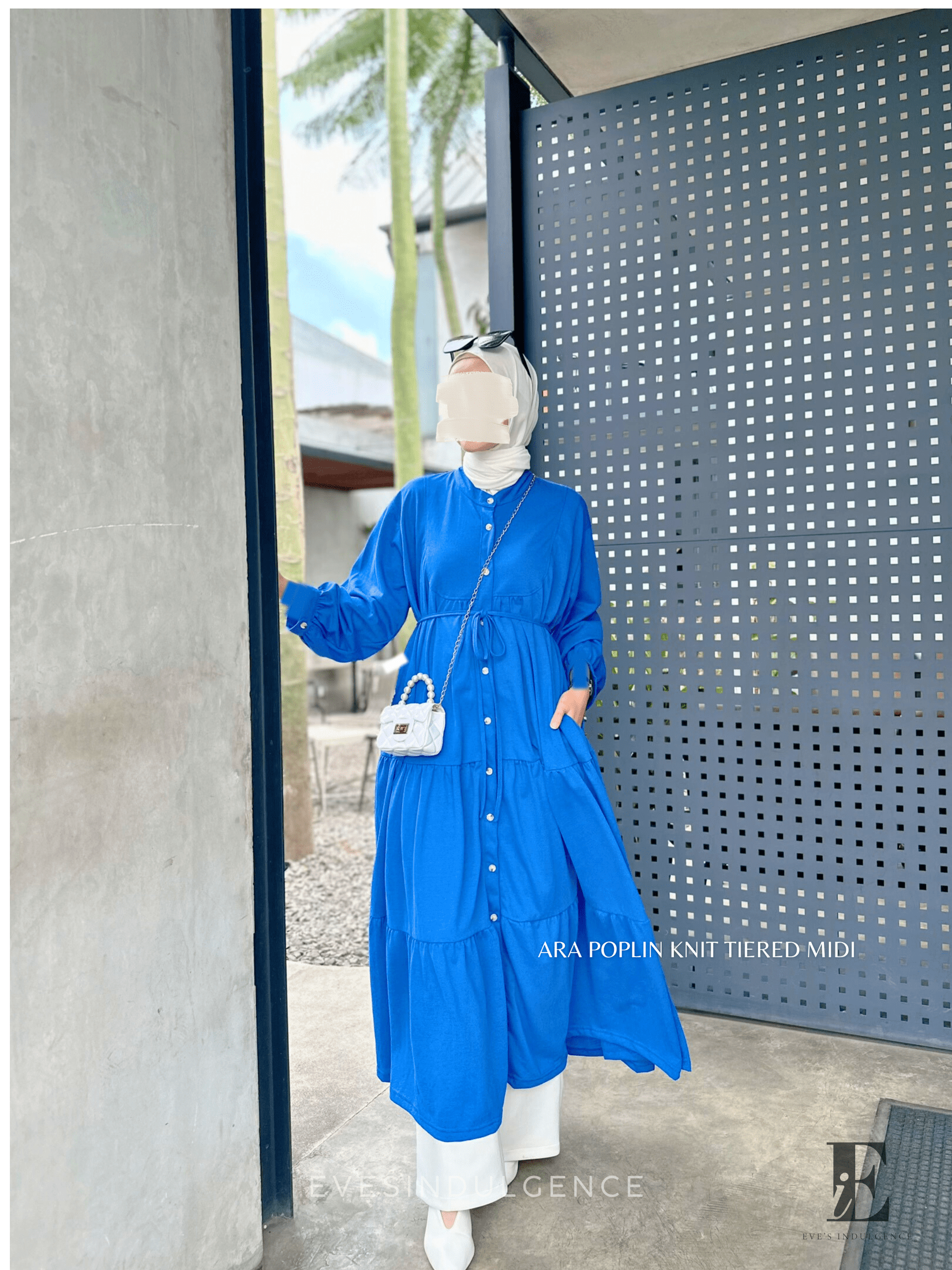 Ara Poplin Knit Oversized Tiered Dress eve's indulgence Ara Poplin Knit Oversized Tiered Dress eve's indulgence